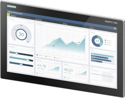 Siemens SPS-Bedienpanel 6AV2128-3UB06-0AX1 in Schwarz und Silber mit Ethernet/LAN - Bild 1