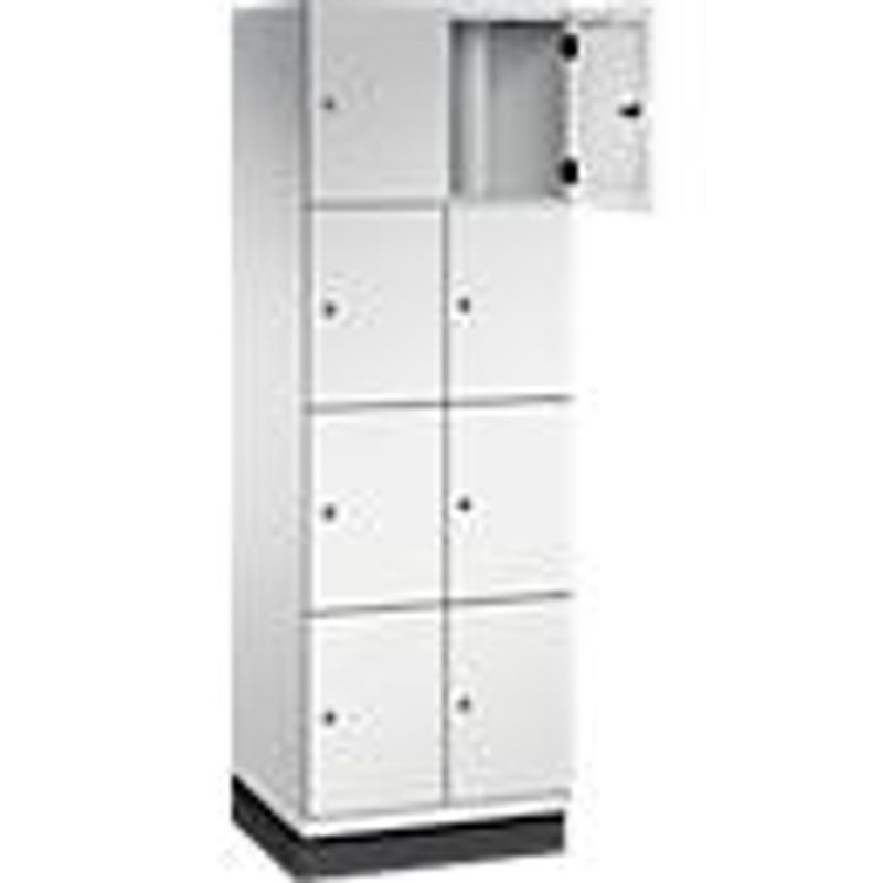 C+P Fächerschrank Cambio auf Sockel mit 8 Fächern in Lichtgrau, H: 195,0 cm, B: 60,0 cm, T: 52,5 cm - Bild 2