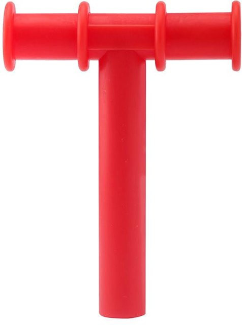 Kaurohr für Kinder zur Sprachtherapie und Zahnmassage aus Silikon, rot - Bild 1