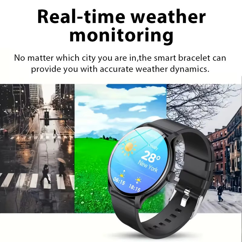 LAXASFIT Outdoor-Sport-Smartwatch in Schwarz mit Bluetooth, Telefonfunktion und Musikwiedergabe für Fitness-Tracking - Bild 3
