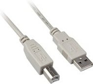 Sharkoon USB 2.0 Kabel mit USB-A auf USB-B Stecker in Grau und Weiß - Bild 1