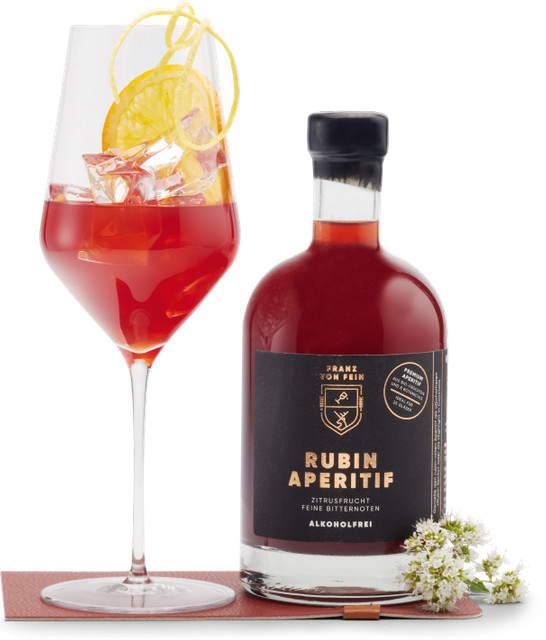 Franz von Fein Alkoholfreie Spirituose Rubin Aperitif 0,5 l - Bild 3