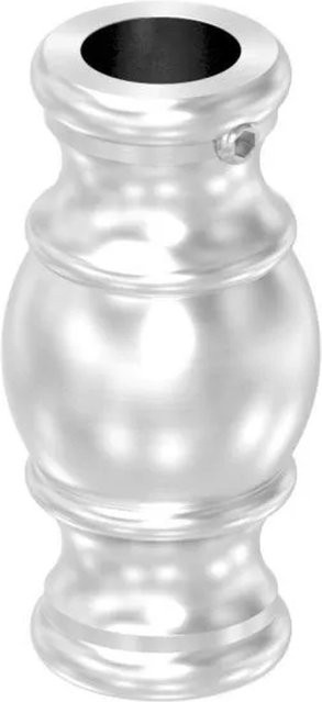 FeNau Zierhülse aus Edelstahl in Silber mit Bohrung, Durchmesser: 12,5 mm, Breite: 52 mm, Tiefe: 25 mm - Bild 1