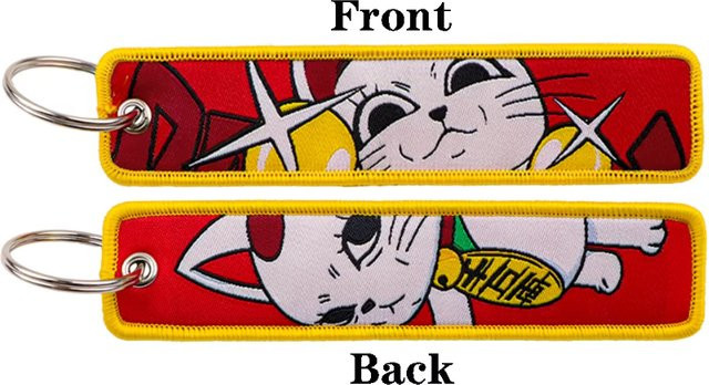 MINISO Schlüsselanhänger Manga Lucky Cat Stickerei - Bild 1