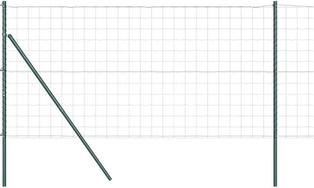 vidaXL Zaun mit Pfosten aus Stahl in Grün, B: 10 m, H: 1 m - Bild 1