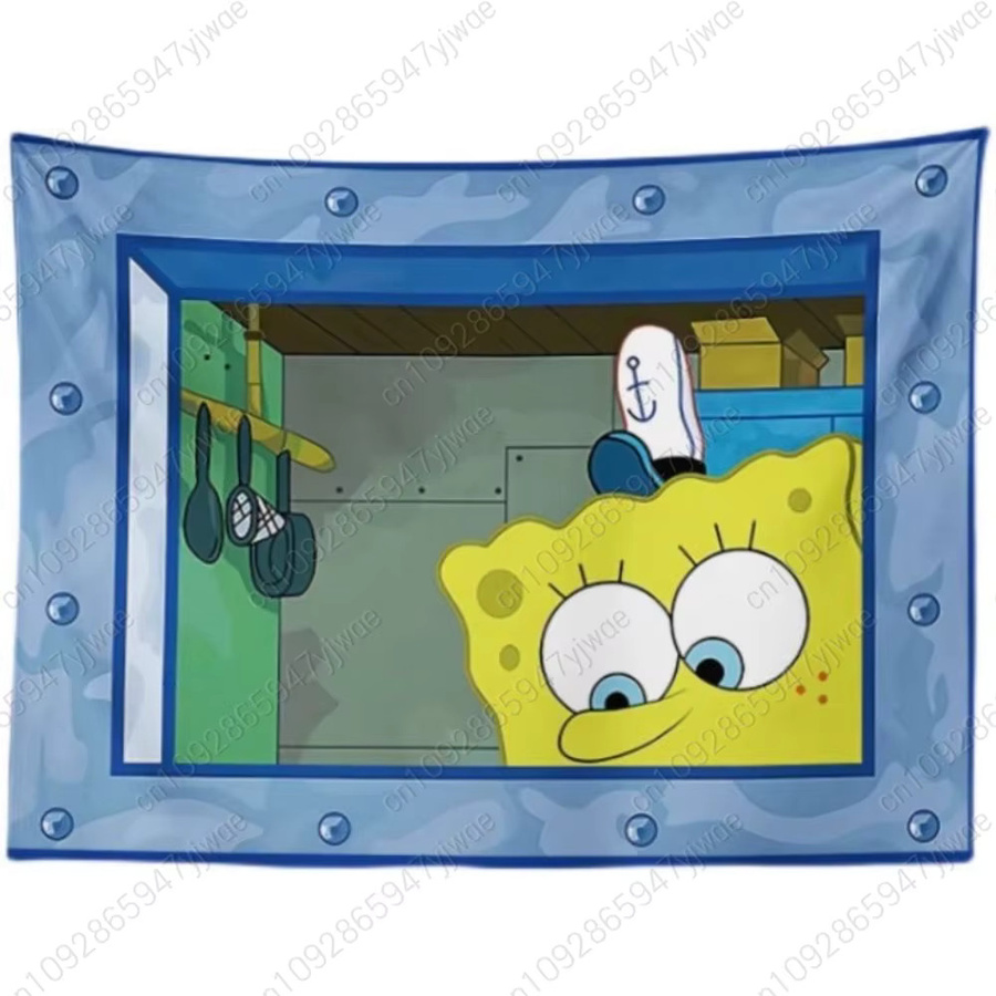 Potdemiel SpongeBob Wandbehang Anime Wandteppich Mehrfarbig B/H: 90 x 60 cm - Bild 1