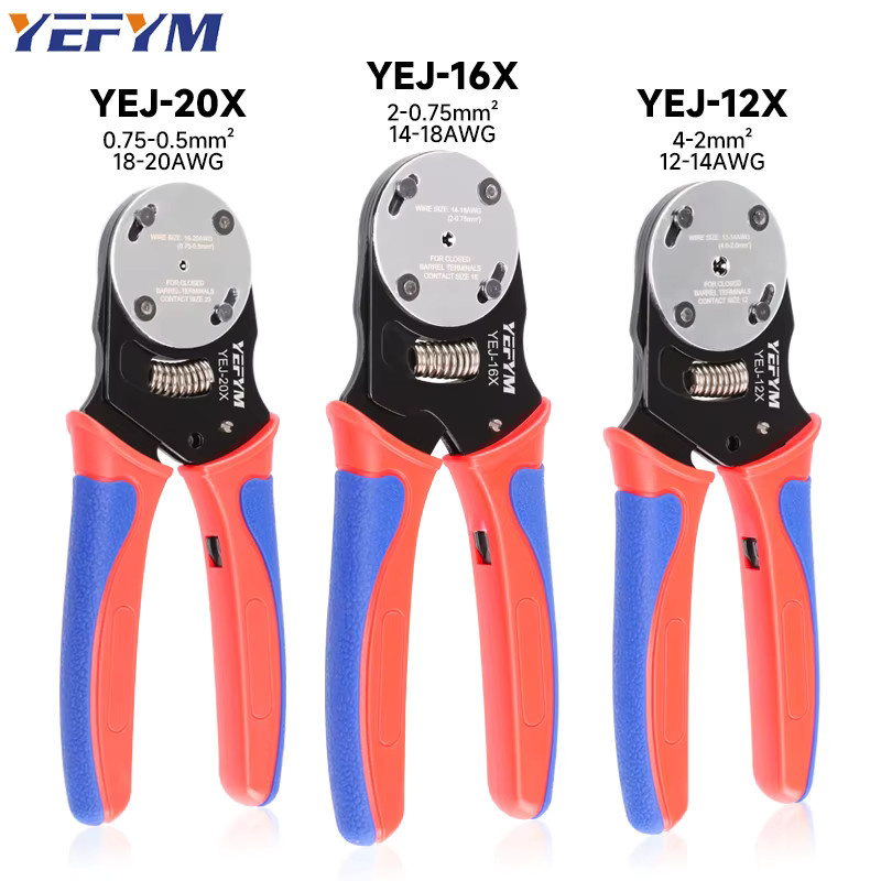 YEFYM Deutsch Crimp Tool YEJ-12X/16X/20X 4-Wege-Einkerbinder Crimpzange mit geschlossenem Zylinder für Deutsch Solid Contacts - Bild 2