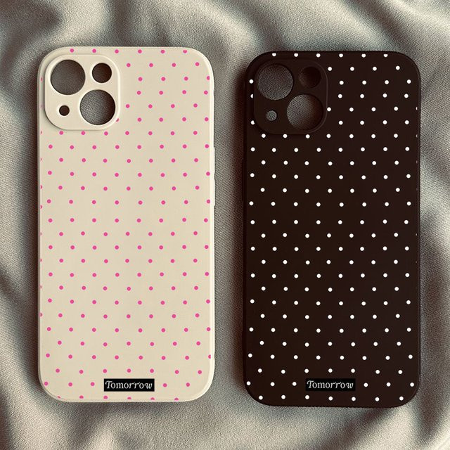 Stoßfeste Polka-Dot Handyhülle für Apple iPhone 11 12 13 14 15 16 17 Pro Max Mini X XS XR 7 8 Plus SE4 Air - Bild 1