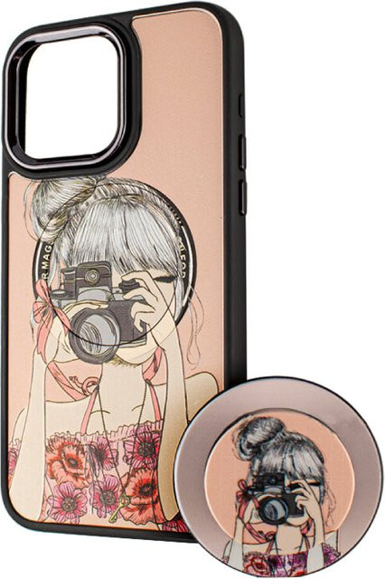 BOTER MagSafe-Hülle für Xiaomi Redmi A2 und A1 mit MagPopsocket Photo Girl in Mehrfarbig - Bild 1