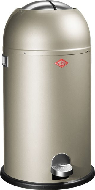 WESCO Kickmaster Abfallsammler mit Pedal aus Edelstahl in Silver, B/T/H: 33,0 x 37,8 x 69,0 cm - Bild 1