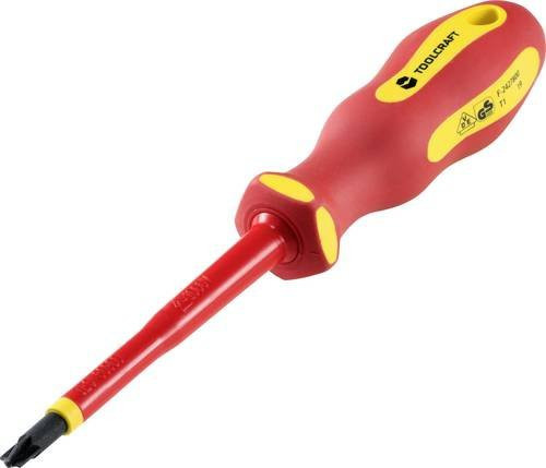 TOOLCRAFT VDE Plus/minus-Schraubendreher SL/PZ 2 in Rot mit 100 mm Klingenlänge - Bild 1