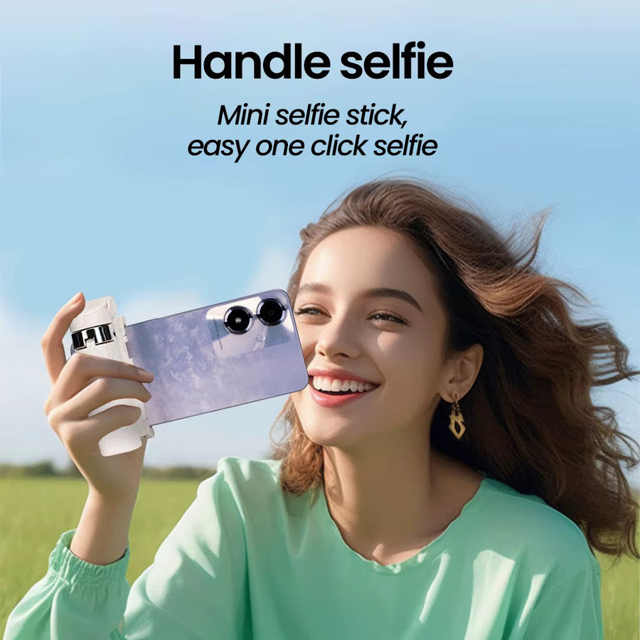 Elough Selfie Stick Stativ mit Bluetooth Fernbedienung und ausziehbarem Telefon Halter in Schwarz - Bild 2