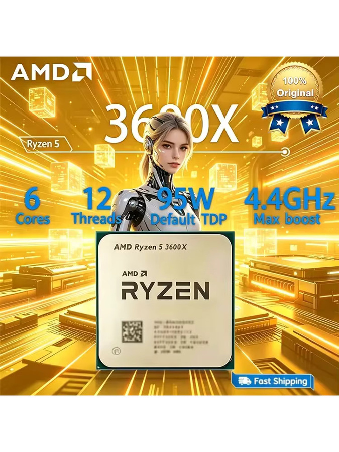 AMD Ryzen 5 3600X Prozessor mit 3,8 GHz, Sechskern-Zwölfthread-CPU, Sockel AM4, 95W, Silber - Bild 6