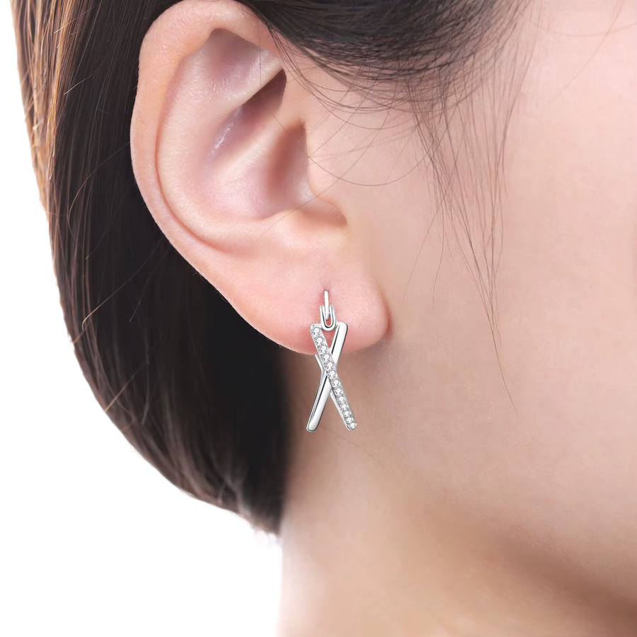 CYCUFF Creolen 925 Silber, Zirkonia, Damen - Bild 2