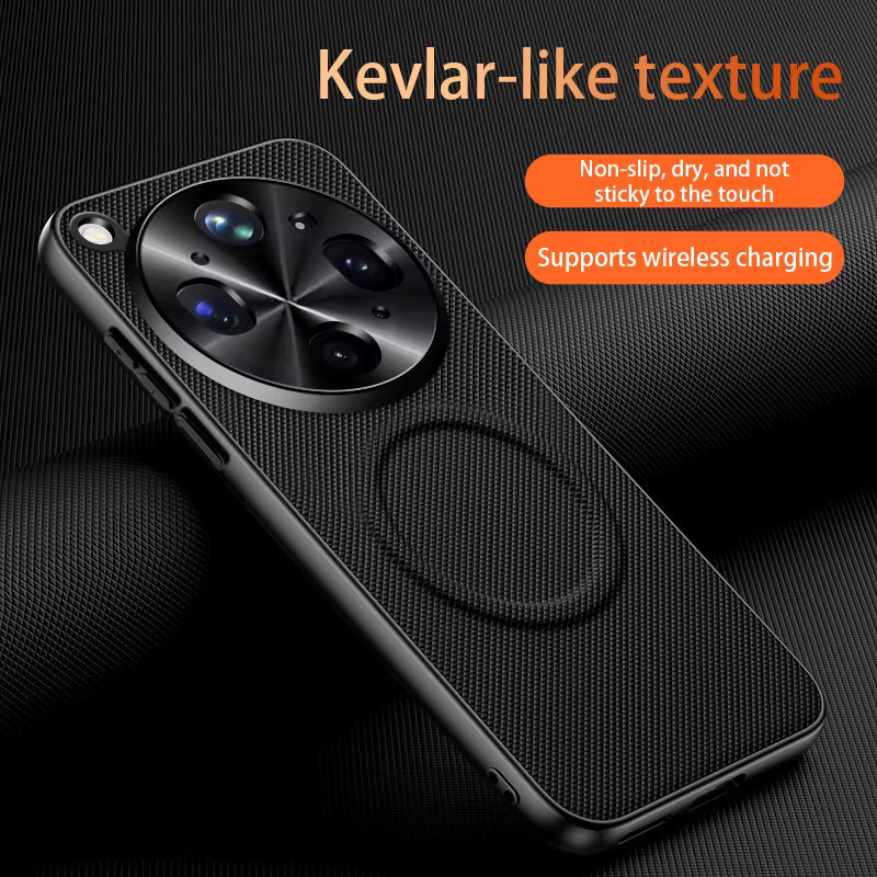 MagSafe Magnetische Schutzhülle mit Kevlar-Textur für OPPO Find X9 Ultra X9s X9Pro X8 Pro X8 in Orange, Kratzfeste Hülle mit Objektivschutz - Bild 4