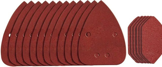 Worx Schleifpapier-Set für Detailer für Holz in Rot mit Körnungen K80/120/240 - Bild 1