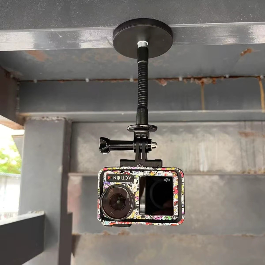 Magnetischer Saugnapf-Handyhalter mit 360 Grad Verstellbarkeit und flexiblem Schlauch für GoPro und DJI Sportkameras - Bild 2