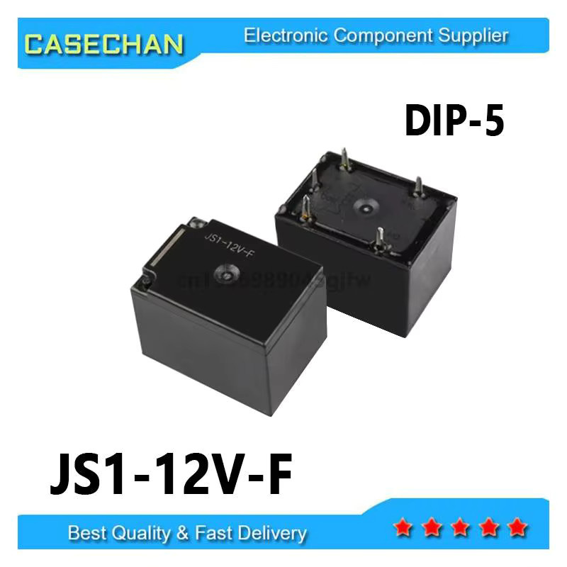CASECHAN Relais AJS1311F JS1-12V-F DC12V 10A 5PIN DIP-5 Schwarz - Bild 1