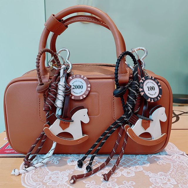 Yogodlns Trojanisches Pferd-Anhänger, geflochtener Seil-Taschenanhänger, Unisex - Bild 1