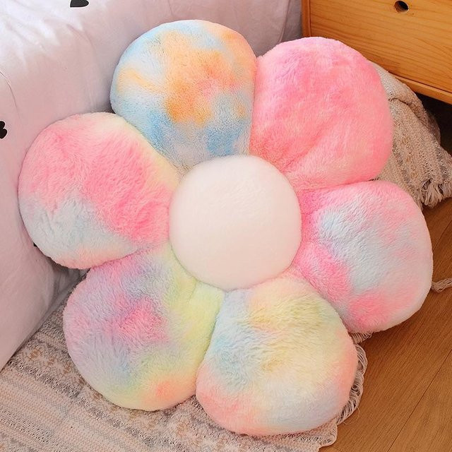Yiran Health & Beauty Buntes Blume Plüschkissen, Stofftier, 30cm, ab 12 Jahre - Bild 1