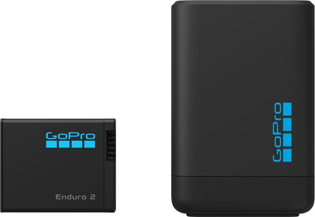 GoPro Dualladegerät mit 2 Enduro 2 Akkus für HERO13 Black und MISSION 1 in Schwarz - Bild 1