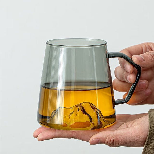 HeY LiLac Guanshan-Becher aus Borosilikatglas in Rauchgrau, 450 ml - Bild 1