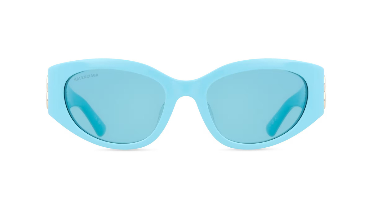 Balenciaga BB0324SK Sonnenbrille, Vollrand, Oval, Acetat, Damen, blau - Bild 1