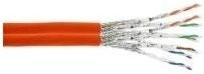 InLine Duplex Verlegekabel Cat.7a S/FTP PiMF Ethernet LAN Rohkabel, orange, 100 m - Bild 1
