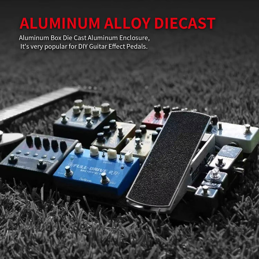 DAIERBUMP Gitarreneffektpedalgehäuse 1590XX 1790NS aus Aluminium-Metall in Silber, B/T/H: 145 x 121 x 39,5 mm für DIY-Effektboxen - Bild 3