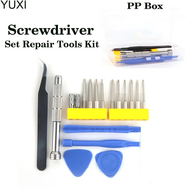 YuXi Reparaturwerkzeug-Kit Schraubendreher-Set für Nintendo Switch und diverse Spielekonsolen - Bild 1