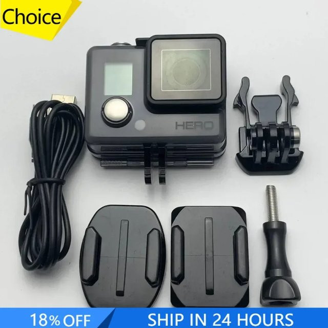 GoPro Hero Action-Kamera Schwarz mit Basis-Klebepad, Datenkabel und Schraube - Bild 1