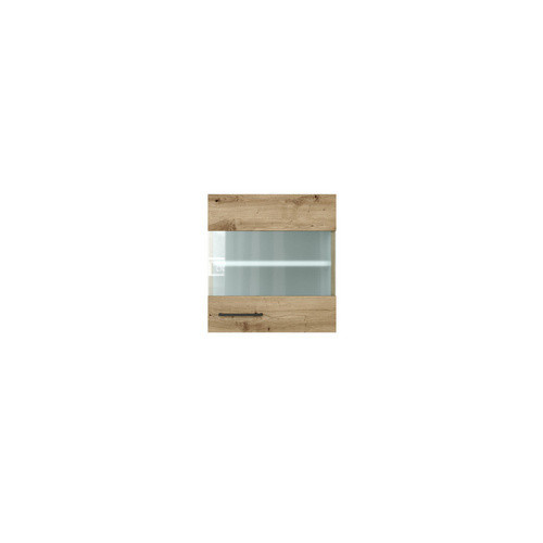 Flex-Well Glashängeschrank Cara Küchenschrank mit Milchglas in Schilfgrün matt und Artisan Eiche, B: 50 cm, H: 54,8 cm, T: 32 cm - Bild 2