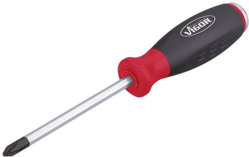 Vigour Kreuzschlitz-Schraubendreher mit Schlagkappe V3602 PH 2 in Rot - Bild 1
