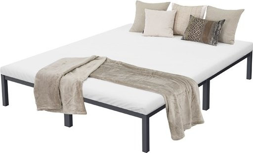 ML-Design Doppelbett aus Metall mit Lattenrost in Anthrazit, B/T: 160 x 200 cm