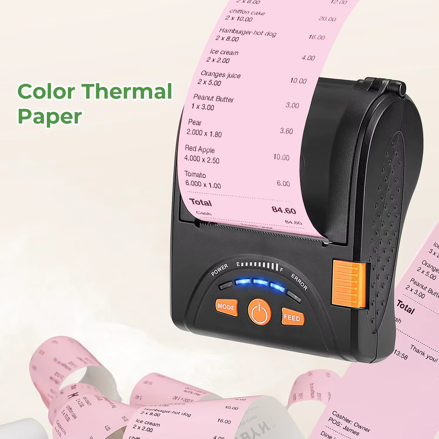 Thermopapierrolle für POS-Kassendruck in Weiß oder Pink, Durchmesser: 5,7 cm, Rolle: 3 cm oder 4 cm - Bild 2
