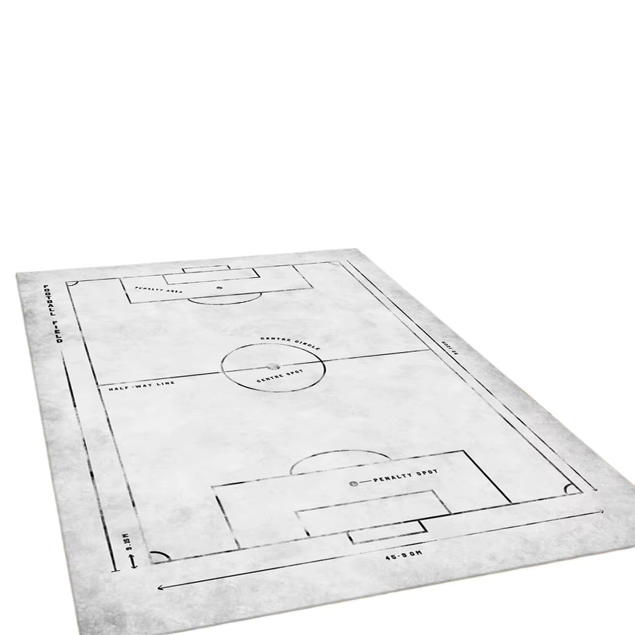 Faviora 3D-Fußball Sportteppich in Weiß, rutschfester Teppich für Wohnzimmer, Schlafzimmer und Kinderzimmer - Bild 2
