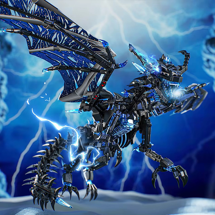 BXA Warcraft Mechanische Eis Drache, Bausteine, Blau - Bild 2
