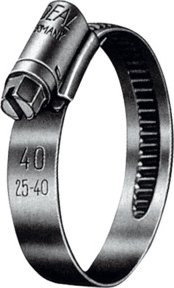 Riegler Schneckengewinde-Schlauchschelle aus Edelstahl in Silber, Spannbereich: 20 - 32 mm, Breite: 9 mm - Bild 1