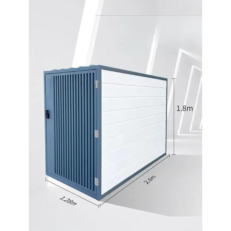 ZUIDID Motorradgarage grau, wetterfester Unterstand mit Diebstahlschutz und Sonnenschutz, B/T/H: 260 x 180 x 128 cm - Bild 2