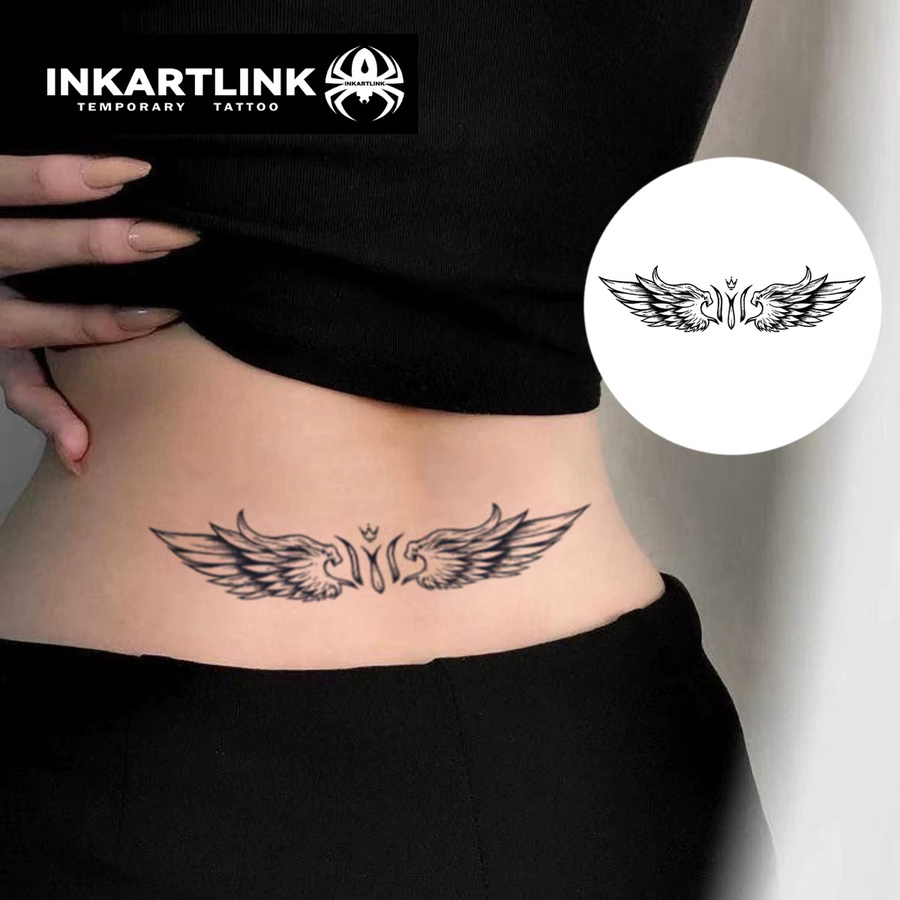 INKARTLINK Engel Wächter temporäre Tattoo Aufkleber, wasserdicht - Bild 2
