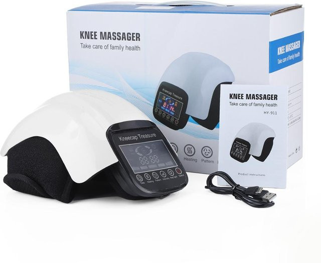 Infrarotbeheiztes Kniemassagegerät, elektrisches Luftdruck-Kniepolster, weiß - Bild 1