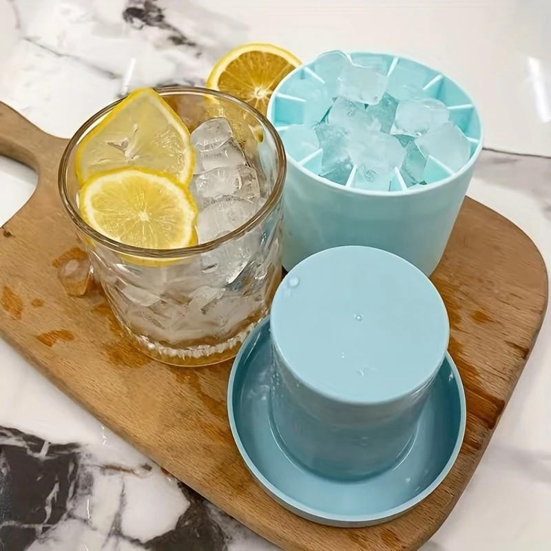 Silikon-Eiswürfelform MGB in Blau mit 60 Fächern für runde Eiswürfel - Bild 3