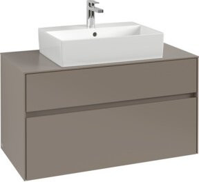 V&B Waschtischunterschrank Collaro mit Waschtisch und LED-Beleuchtung, B/T/H: 100 x 54,8 x 50 cm - Bild 1