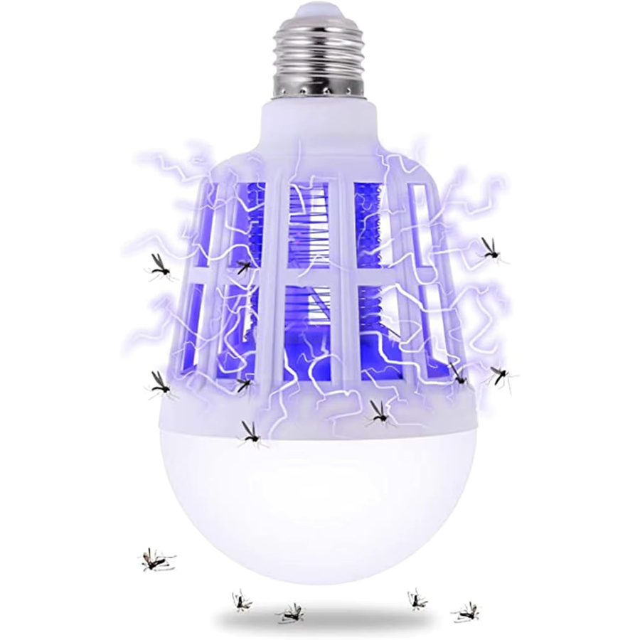 JOYINLED 2-in-1 LED Schädlingsfalle Insektenvernichter und Mückenkiller als E26/E27 Lampenbirne in Weiß, 2er Pack - Bild 3