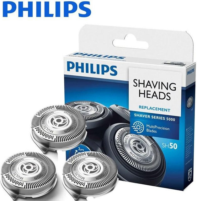 Philips Scherkopf-Ersatz für Rasierer der Serie 5000, 6000, 3 Stück, Weiß - Bild 1