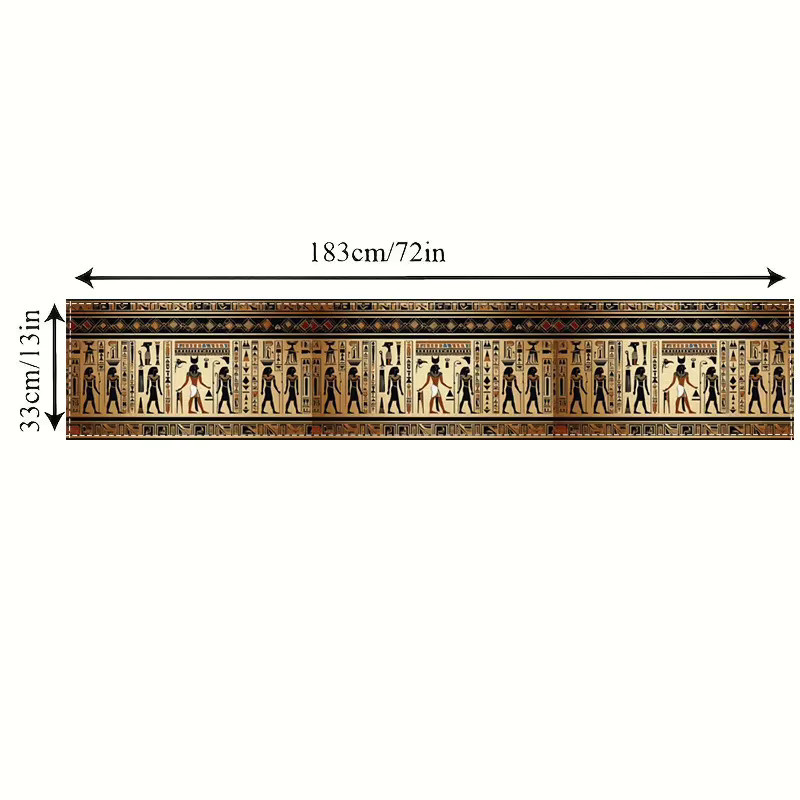 VIKAMA Tischläufer aus Leinen mit Retro-Ethno-Muster in Multicolour, B: 90,0 cm, T: 33,0 cm - Bild 4