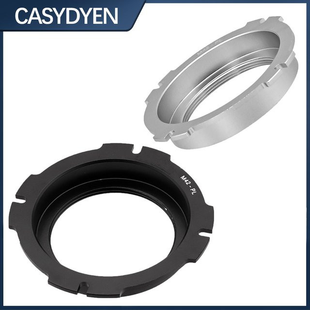 LingoFoto M42-PL-Adapterring M42 x 1mm für SLR-Objektive auf ARRI PL-Kameraadapter, Schwarz - Bild 1