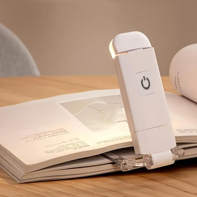 JR-Studio Mini USB Lade-Leselampe in Weiß mit 3-stufiger Helligkeitseinstellung und Touch-Bedienung - Bild 1
