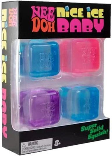 NeeDoh Mini-Eiswürfel & Coole Katze Squishy-Set, Dehnbares Fidget, pink - Bild 1