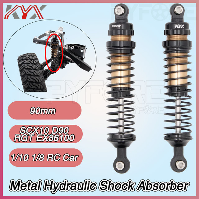 KYX Metall-Hydraulikstoßdämpfer, 90 mm, für RC ferngesteuertes Modellauto - Bild 1